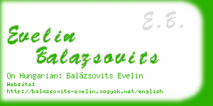 evelin balazsovits business card