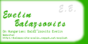 evelin balazsovits business card